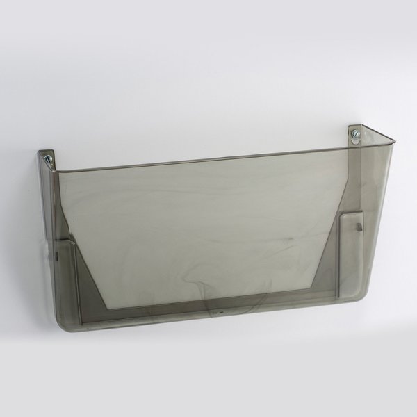 Wall Pocket, Letter, Smoke, 7Hx13W In, Smoke