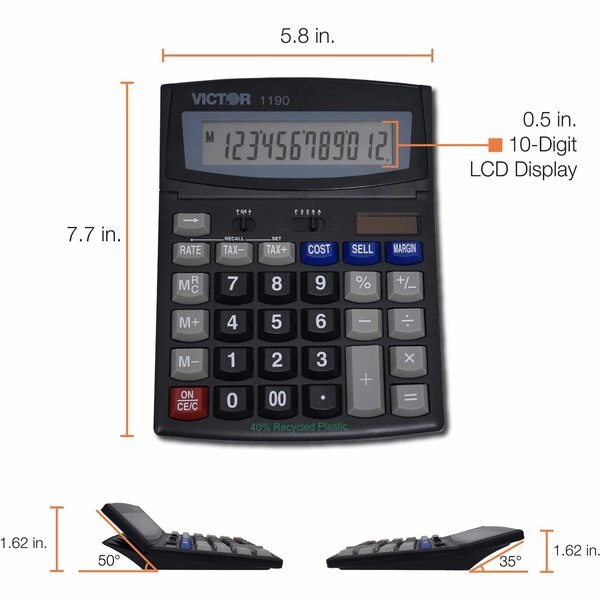 Finance Portable Calculator, LCD, 12 Digit