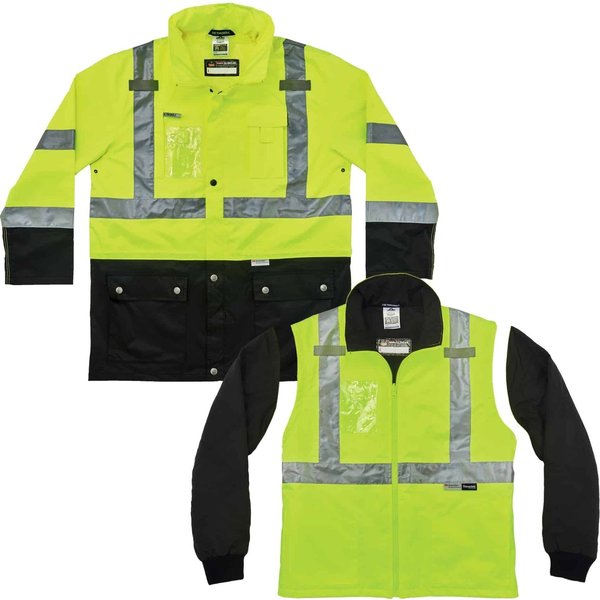Hi Vis Thermal Jacket Kit, Lime, 4XL