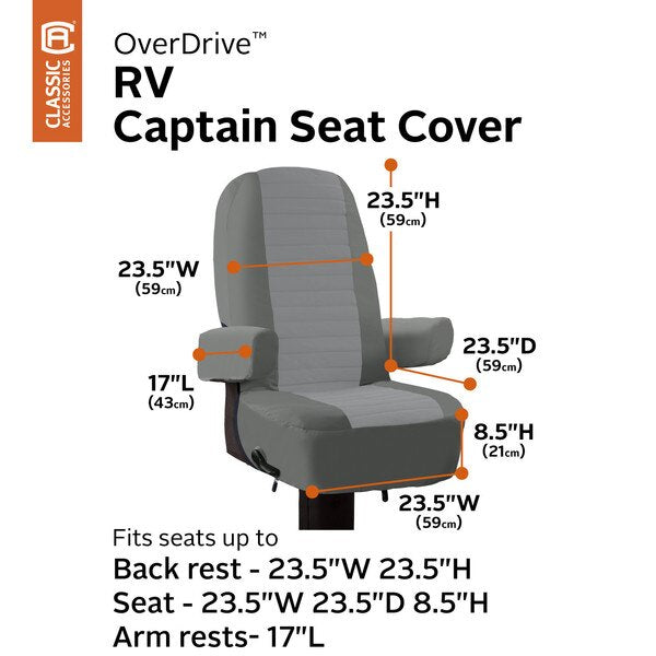 OverDrive Tan RV Captain-Style Seat Cover 2 Pack O, 14