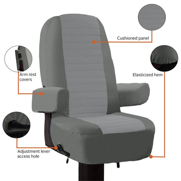 OverDrive Tan RV Captain-Style Seat Cover 2 Pack O, 14