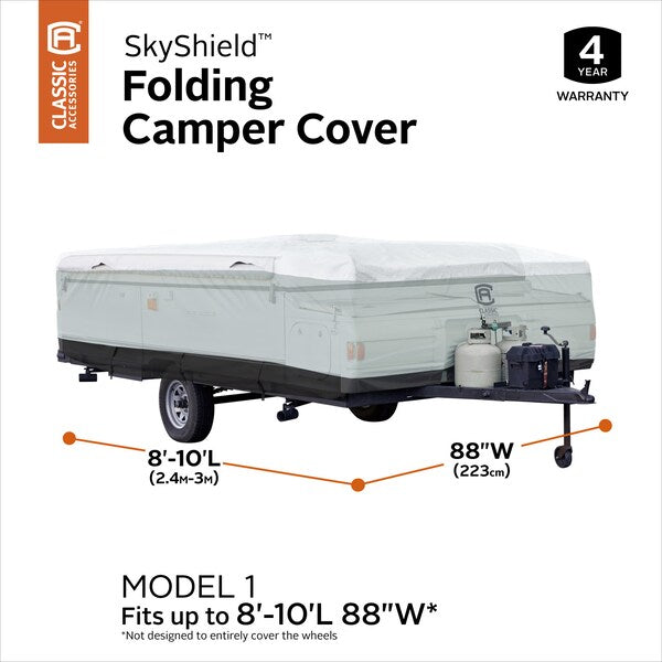 OverDrive SkyShield Grey Folding Camper Cover, 8 ft - 10 ft L