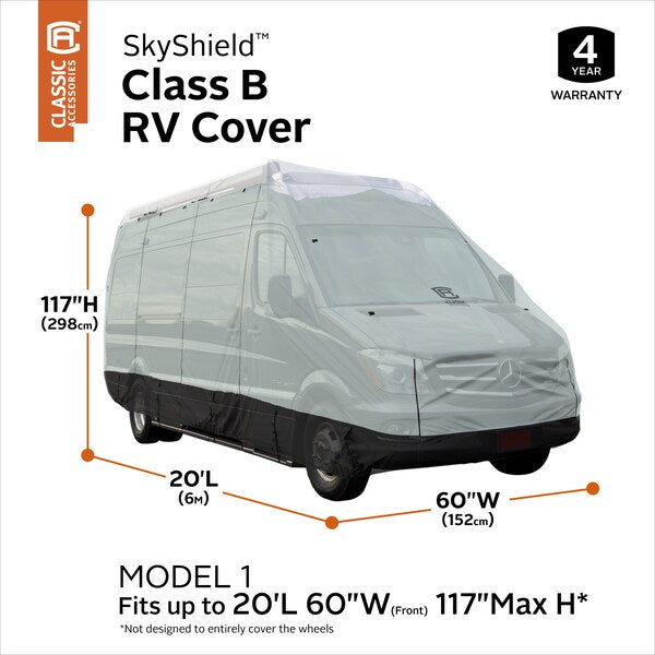 OverDrive SkyShield Grey Class B RV Cover, 20 ft x 117