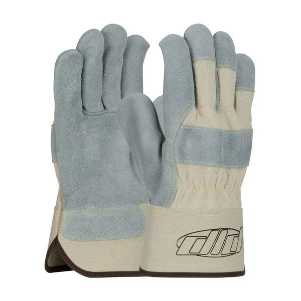 Gloves, Leather Palm, White, XL, PR
