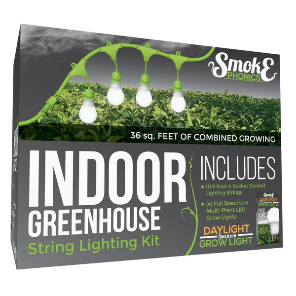 SmokePhonics 4-Socket Corded LED Grow Li