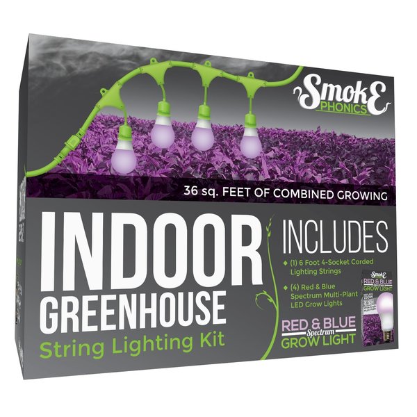 SmokePhonics 4-Socket Corded LED Grow Li