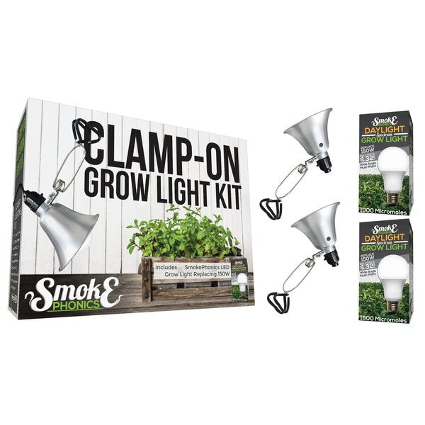 SmokePhonics LED Clamp-On Grow Lght, PK2
