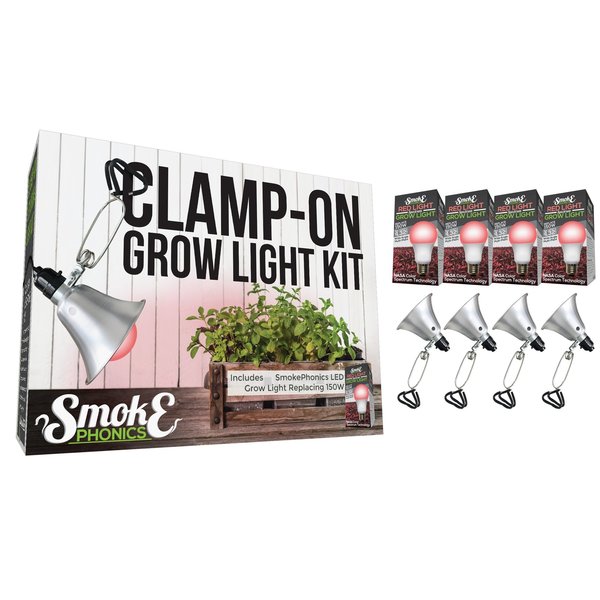 SmokePhonics LED Clamp-On Grow Ligh, PK4