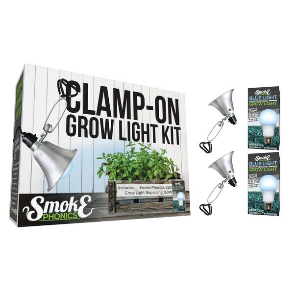 SmokePhonics LED Clamp-On Grow Lght, PK2