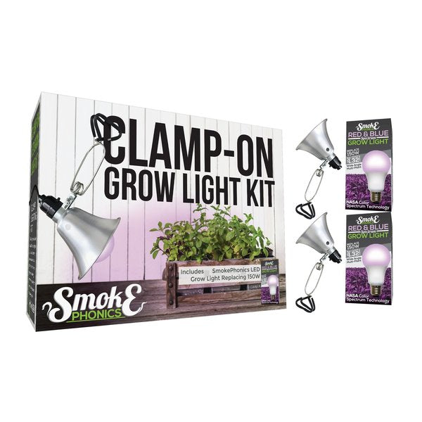 SmokePhonics LED Clamp-On Grow Ligh, PK2