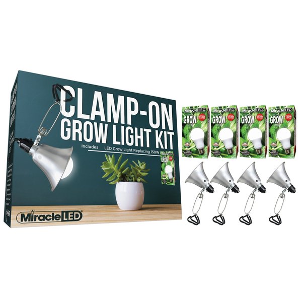 Ultra Grow LED Clamp-On Grow Light, PK4