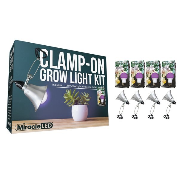 Ultra Grow LED Clamp-On Grow Light, PK4
