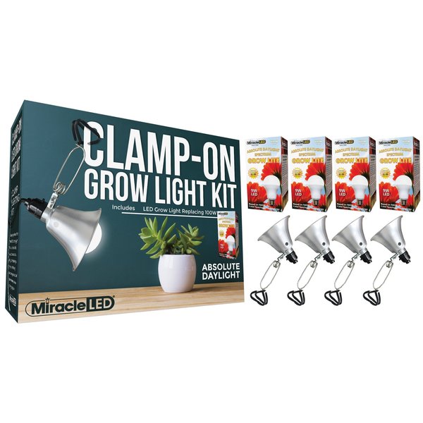 Absolute DayLght LED Clamp-On Grow, PK4