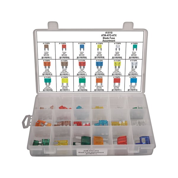 Blade Fuse Assrtmnt Shipped in 18 Hole PlstcTray