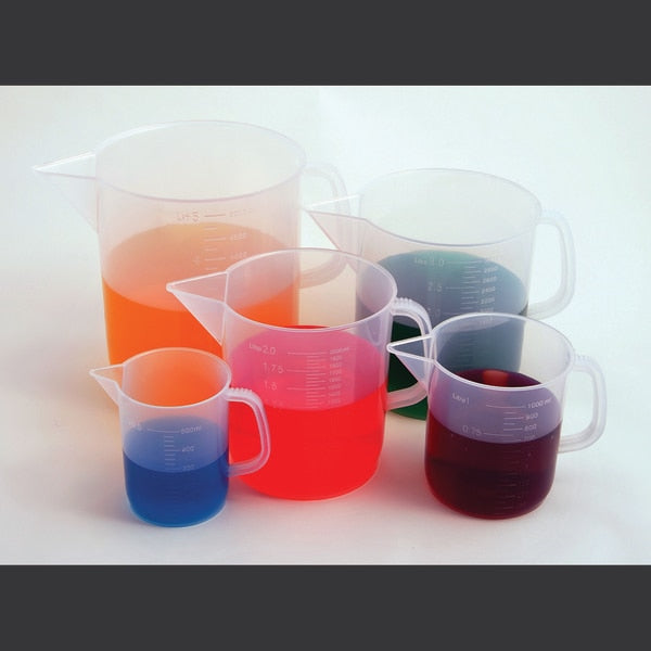 Beakers With Handle, Short Form, Pp, PK 6