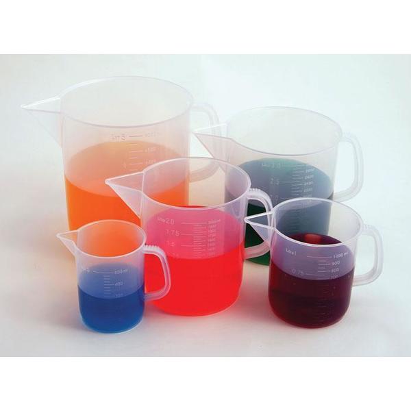 Set Of 5 Short Form Beakers With Handle,