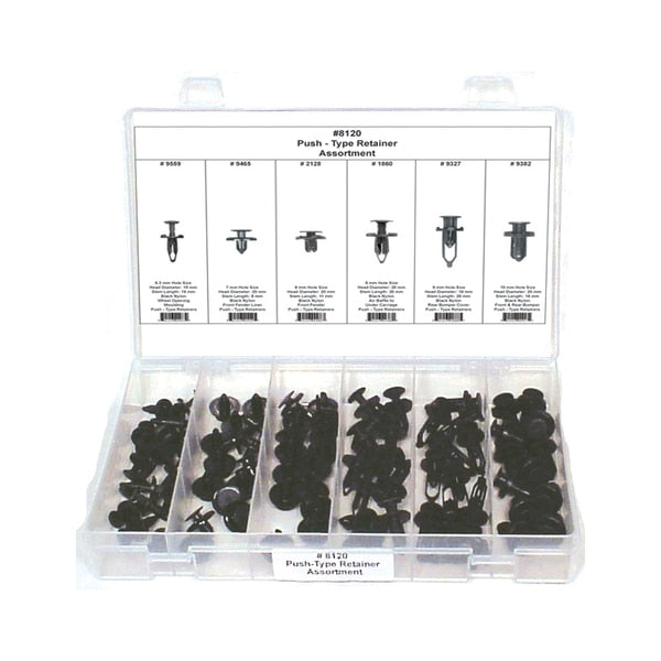 Push Type Retainer Asst, 82 Pc