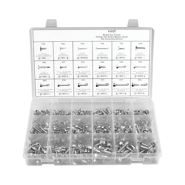 Philips Pan/Hex Washer Tek Assrt, 425 PCS
