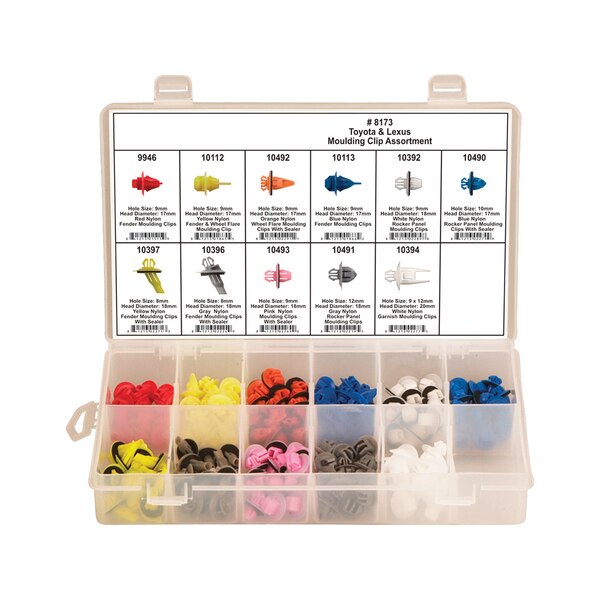 Moulding Clip Assortment, 154 Pc
