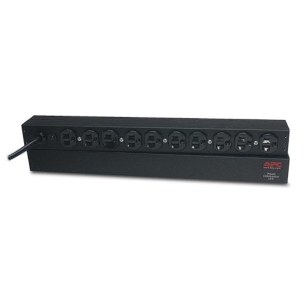 PDU, 15A, 10 Outlet, 12 ft, Black