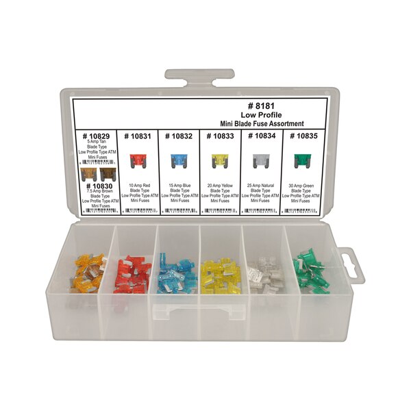 Mini Blade Fuse Assortment, 95 PCS
