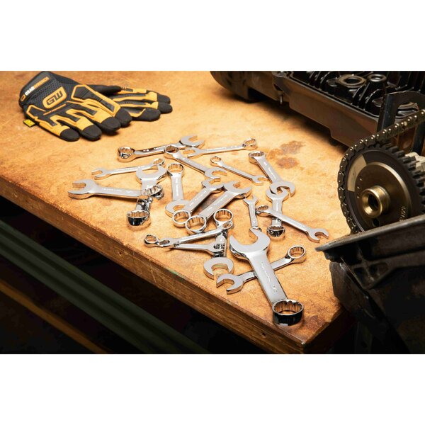 20 Pc. 12 Point Stubby Combination SAE/Metric Wrench Set