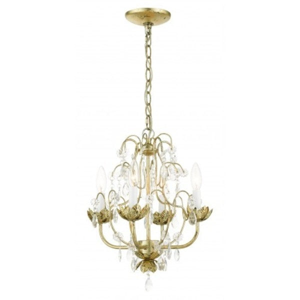 Winter Gold Chandelier, 4 Light
