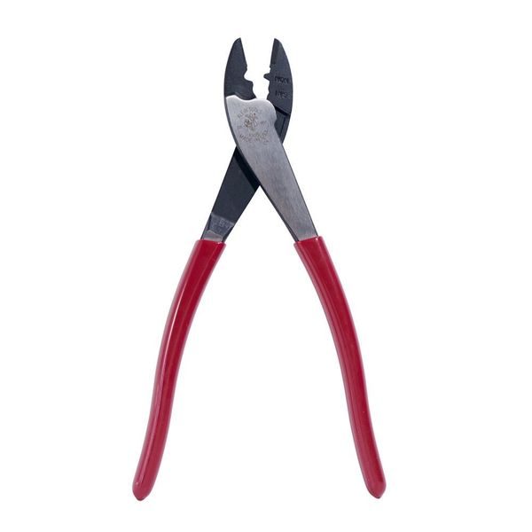 Crimper, Overall Length 9 3/4 in, Capacity 10 to 22 AWG, Red