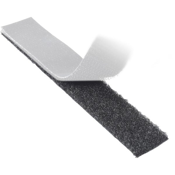 Reclosable Fastener, Acrylic Adhesive, 75 ft, 3/4 in Wd, Black