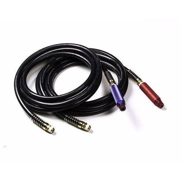 Rubber Air Hose 12 ft., Black, Red/Bl, PK2
