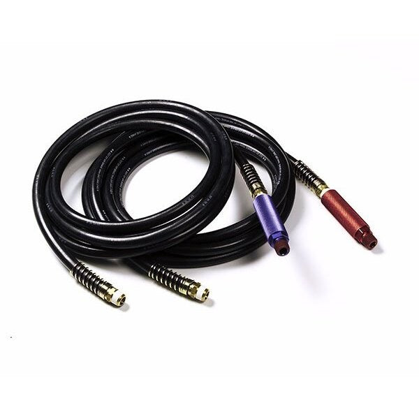 Rubber Air Hose 15 ft., Black, Red/Bl, PK2