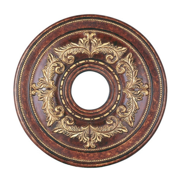 Versailles Verona Bronze with Aged Gold Leaf Accents Ceiling Medallion