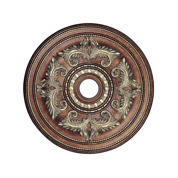 Versailles Palacial Bronze with Gilded Accents Ceiling Medallion