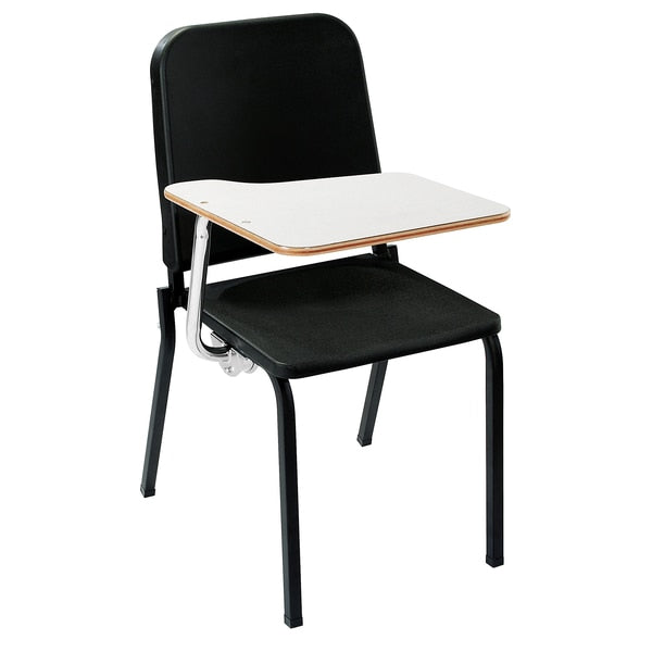 Black Melody Music Stack Chair W/Right White Tablet Arm