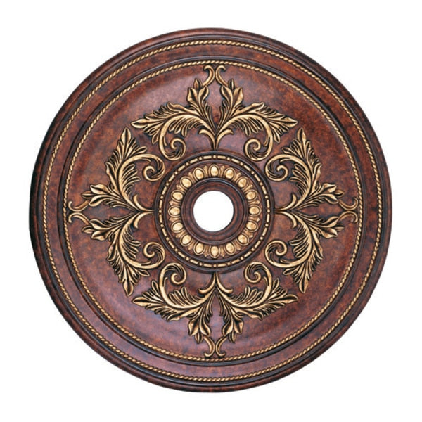 Versailles Verona Bronze with Aged Gold Leaf Accents Ceiling Medallion