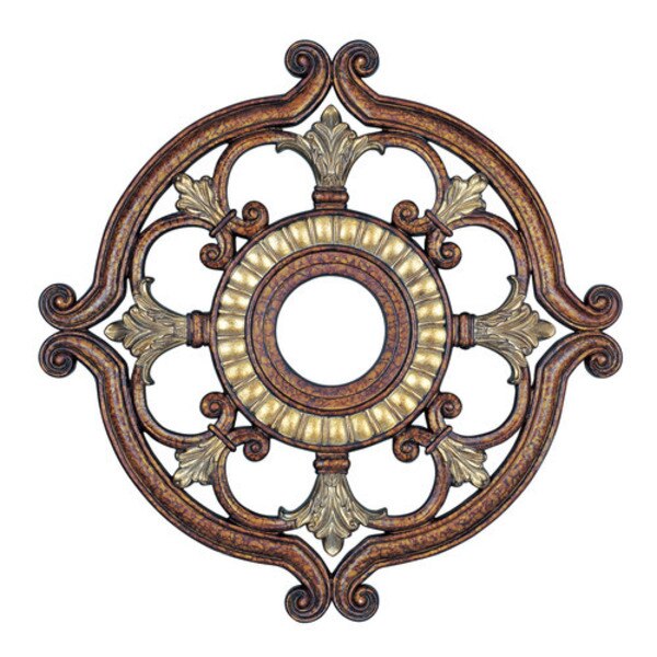 Versailles Palacial Bronze with Gilded Accents Ceiling Medallion