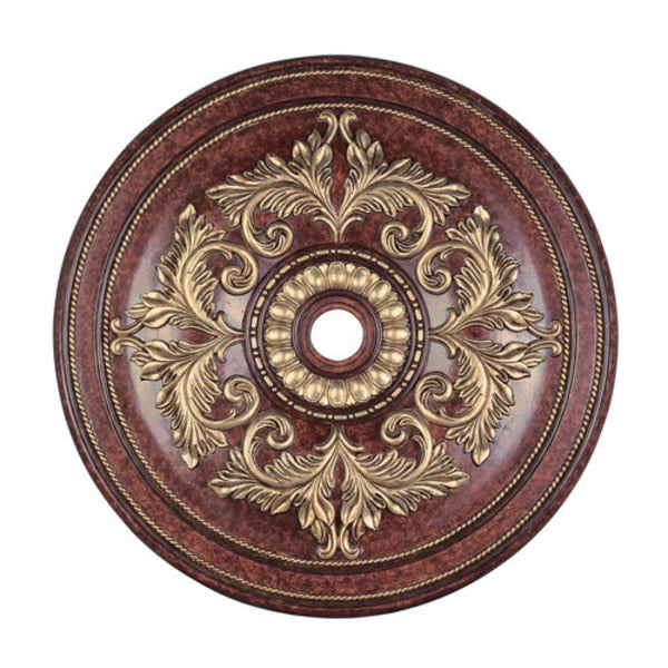 Versailles Verona Bronze with Aged Gold Leaf Accents Ceiling Medallion