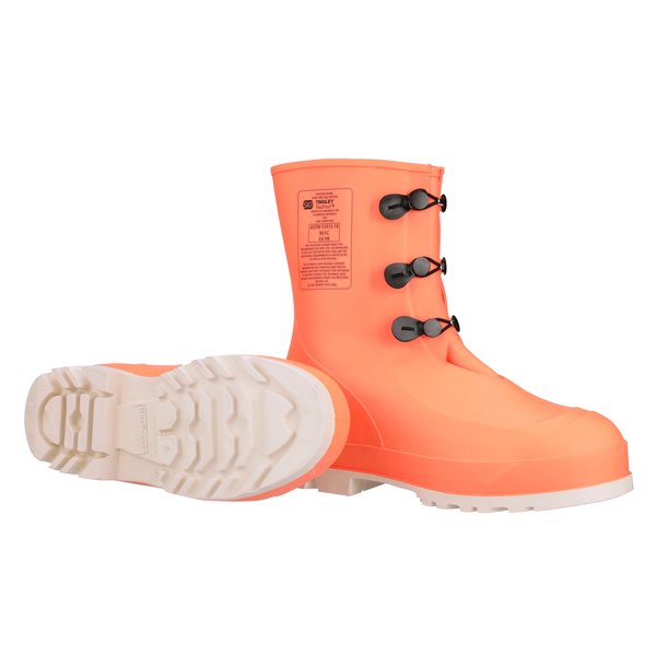 Size 9 Men's Steel Rubber Boot, Orange