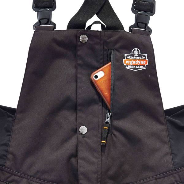 Thermal Bib Overalls, Black, Large