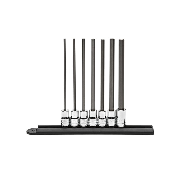 Long Hex Bit Socket Set, SAE, 7 pcs