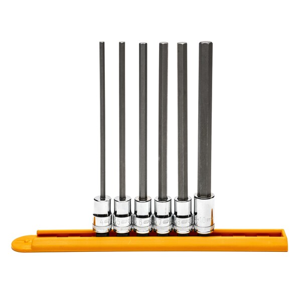 Hex Bit Socket Set, Metric, 6 pcs