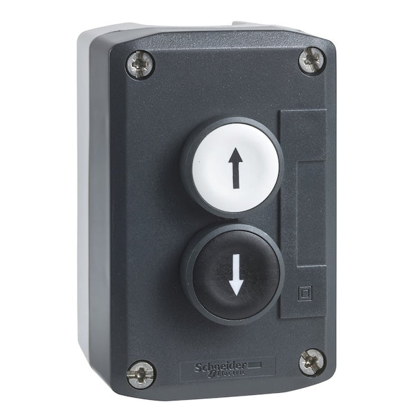Control station, plastic, dark grey lid,