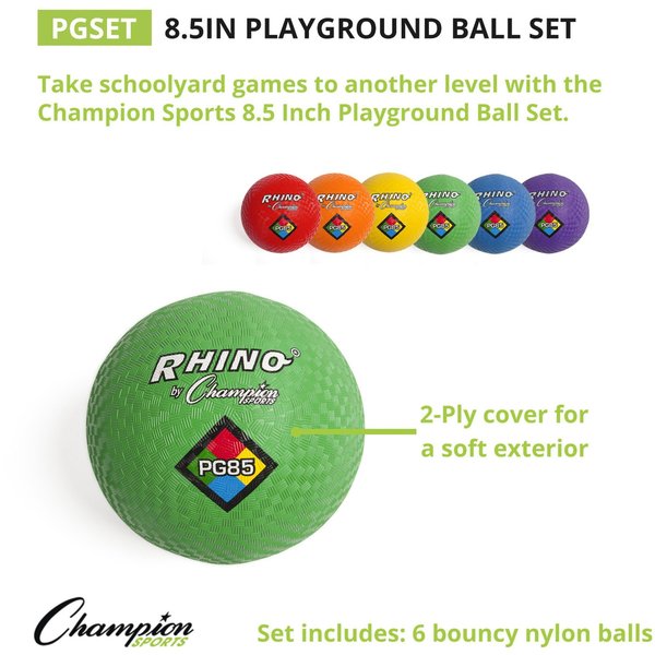 Playground Ball Set, Size 8.5, PK6