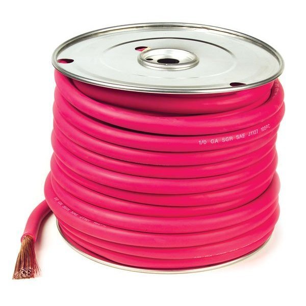 Battery Cable, Red, 3/0 Ga, 100 ft. Spool