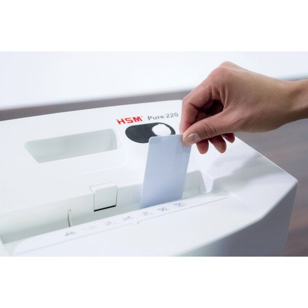 Paper Shredder, Strip-Cut, White, 5.3 gal.