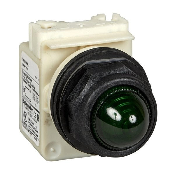 Octagonal pilot light 0 30-green-inc