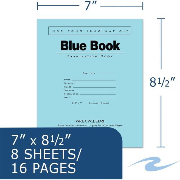Case of Recycled Exam Blue Books, 8.5