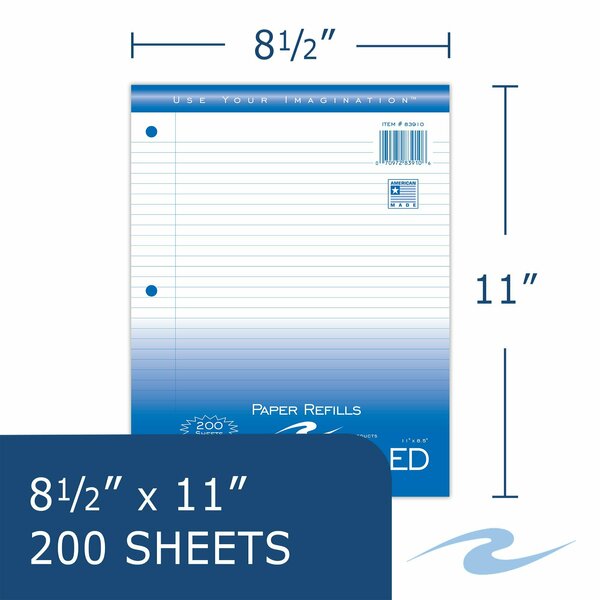 Case of Loose Leaf Paper, 200 sht/pk, 8