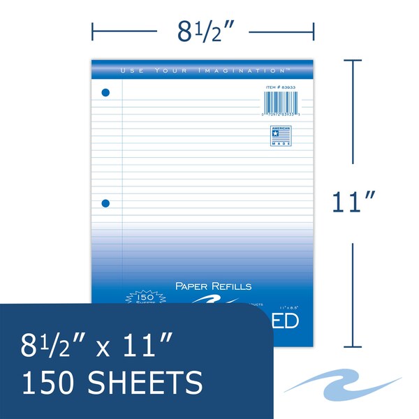 Case of Loose Leaf Paper, 150 sht/pk, 8