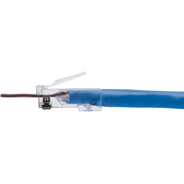 Modular Plug, Unshielded, CAT6, Clear, Pass-Through End Termination, 50 PK